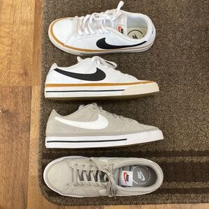 2 Pairs of Nike Court Legacy ‘White
Desert Ochre' & ‘Suede Cobblestone’